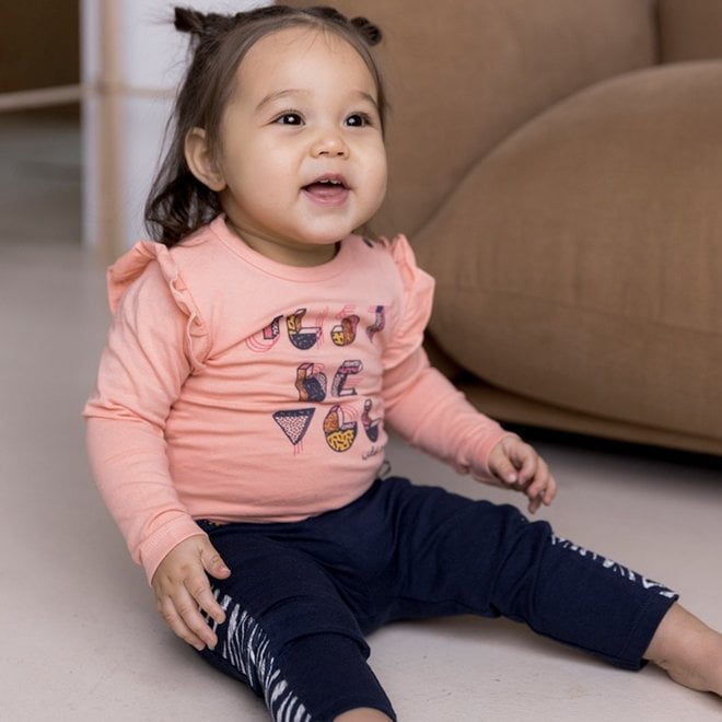 dirkje girls trousers dark blue with zebra print d 2 1 dirkje girls trousers dark blue with zebra print d 2 1