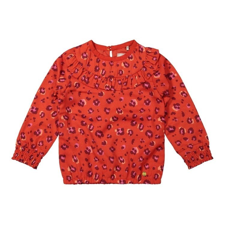koko noko girls blouse red panther print koko noko girls blouse red panther print