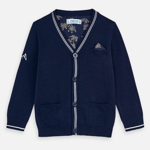 kardigan elegancki dla chlopcow mayoral 3317 80 granatowy