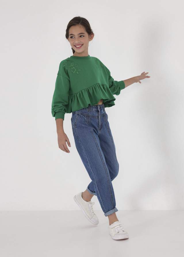 τζιν slouchy ψηλομεσο απο βαμβακι κοριτσι id L τζιν slouchy ψηλομεσο απο βαμβακι κοριτσι id L