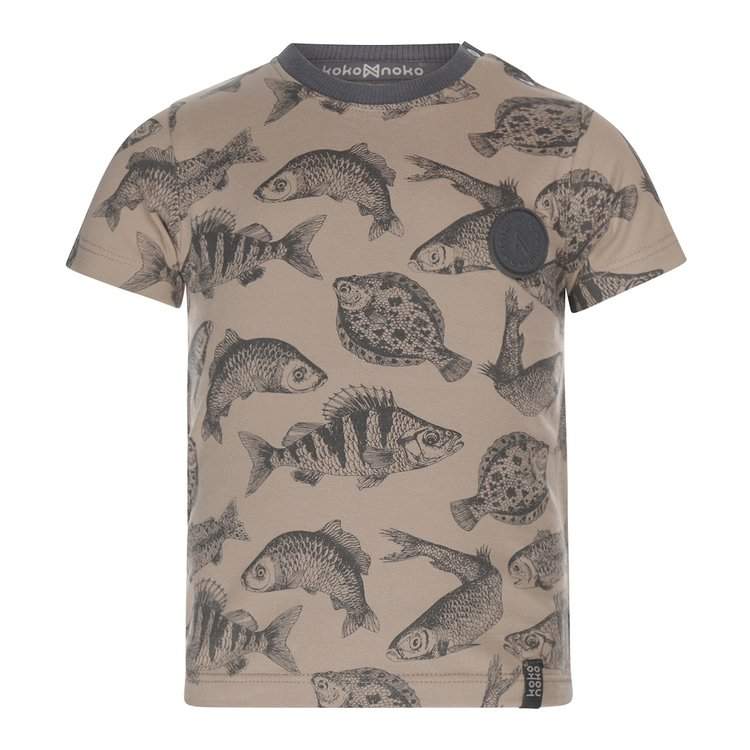 koko noko boys t shirt beige fish koko noko boys t shirt beige fish