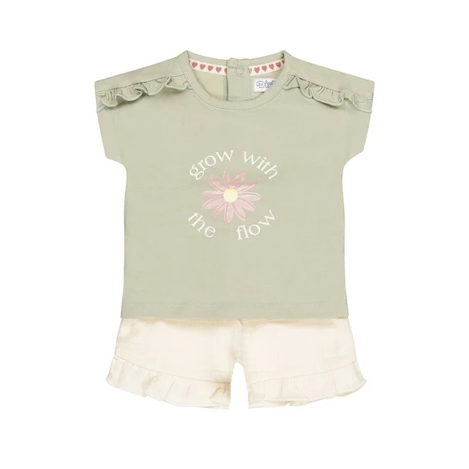 dirkje girls baby set t shirt shorts soft green of dirkje girls baby set t shirt shorts soft green of