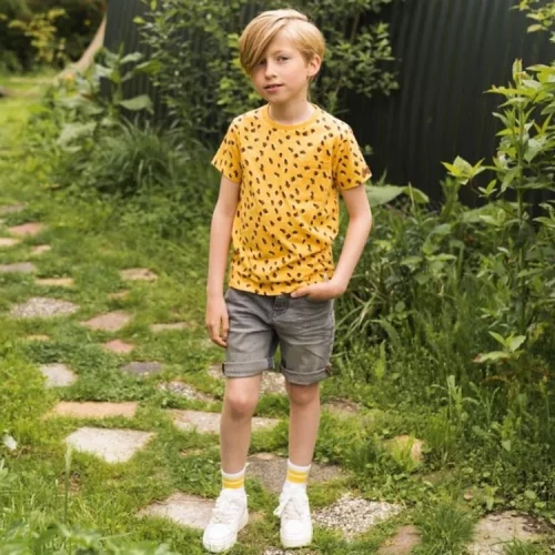 koko noko boys t shirt yellow panther