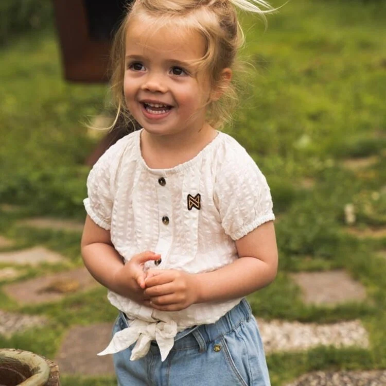 koko noko girls blouse off white buttons koko noko girls blouse off white buttons