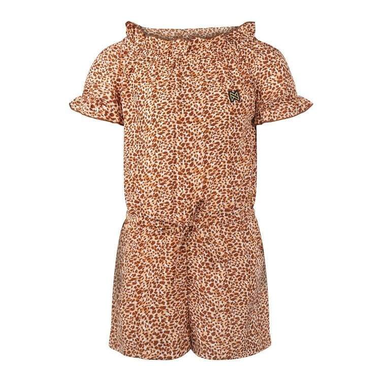 koko noko girls jumpsuit short brown panther koko noko girls jumpsuit short brown panther